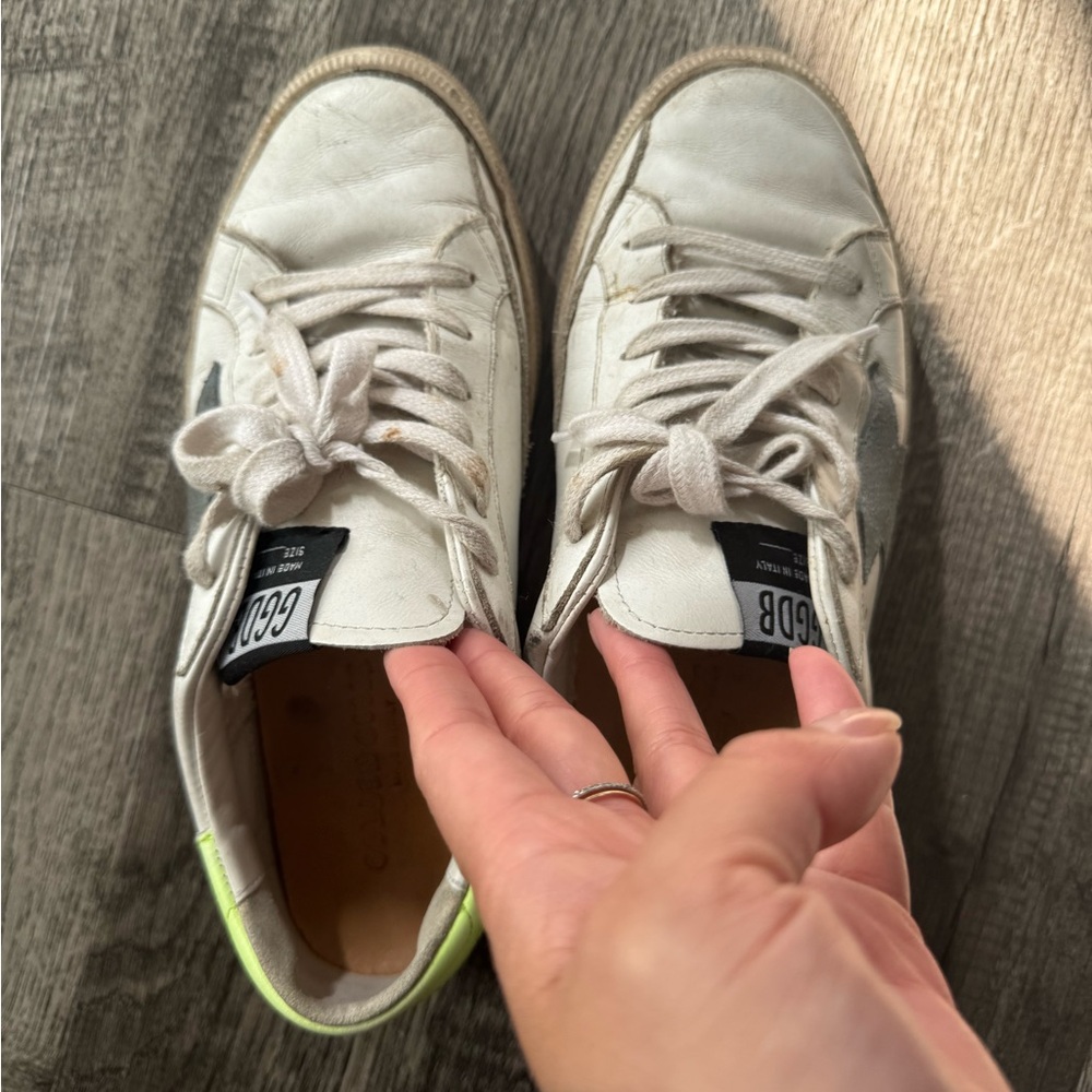 Golden goose White and Green Sneakers